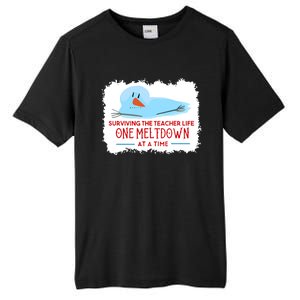 Christmas Surviving Teacher Life Meltdown Xmas Tall Fusion ChromaSoft Performance T-Shirt