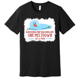 Christmas Surviving Teacher Life Meltdown Xmas Premium T-Shirt