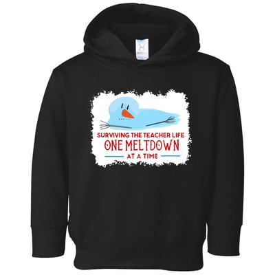 Christmas Surviving Teacher Life Meltdown Xmas Toddler Hoodie