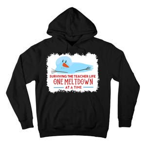 Christmas Surviving Teacher Life Meltdown Xmas Tall Hoodie