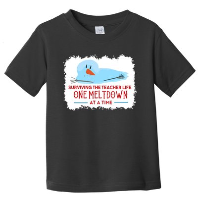 Christmas Surviving Teacher Life Meltdown Xmas Toddler T-Shirt