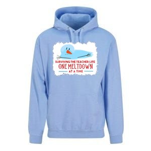 Christmas Surviving Teacher Life Meltdown Xmas Unisex Surf Hoodie