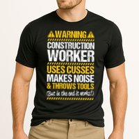 Construction Site Throws Tools Construction Worker Gift Cooling Performance Crew T-Shirt