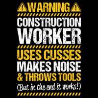 Construction Site Throws Tools Construction Worker Gift Cooling Performance Crew T-Shirt