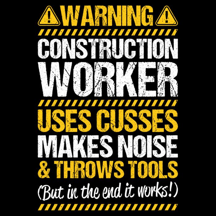 Construction Site Throws Tools Construction Worker Gift Cooling Performance Crew T-Shirt