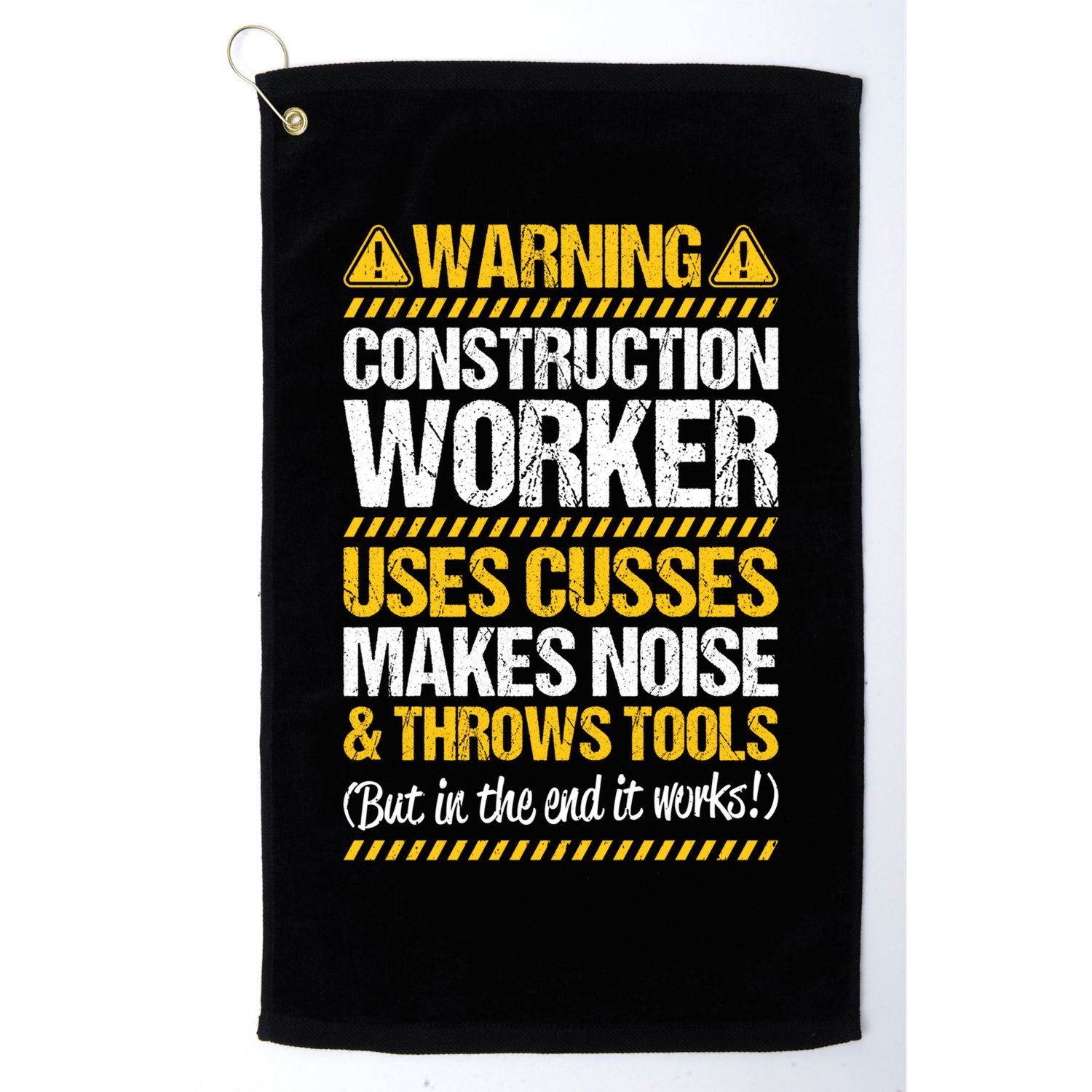 Construction Site Throws Tools Construction Worker Gift Golf Towel