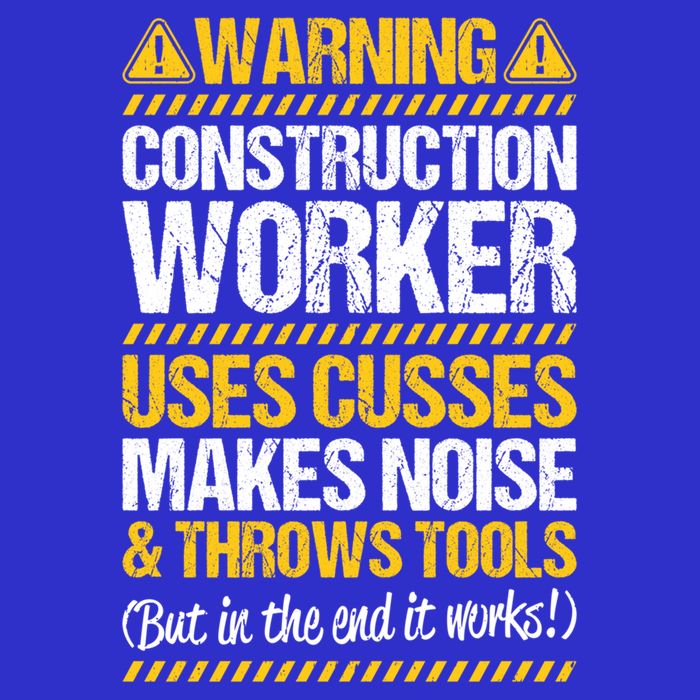Construction Site Throws Tools Construction Worker Gift Button
