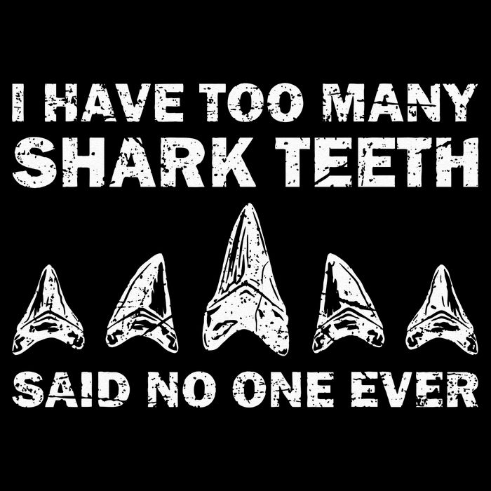 Cool Shark Teeth Collector Gift Funny Shark Teeth Hunting Cooling Performance Crew T-Shirt