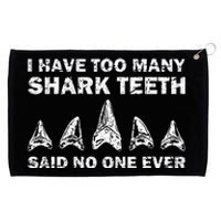 Cool Shark Teeth Collector Gift Funny Shark Teeth Hunting Grommeted Golf Towel