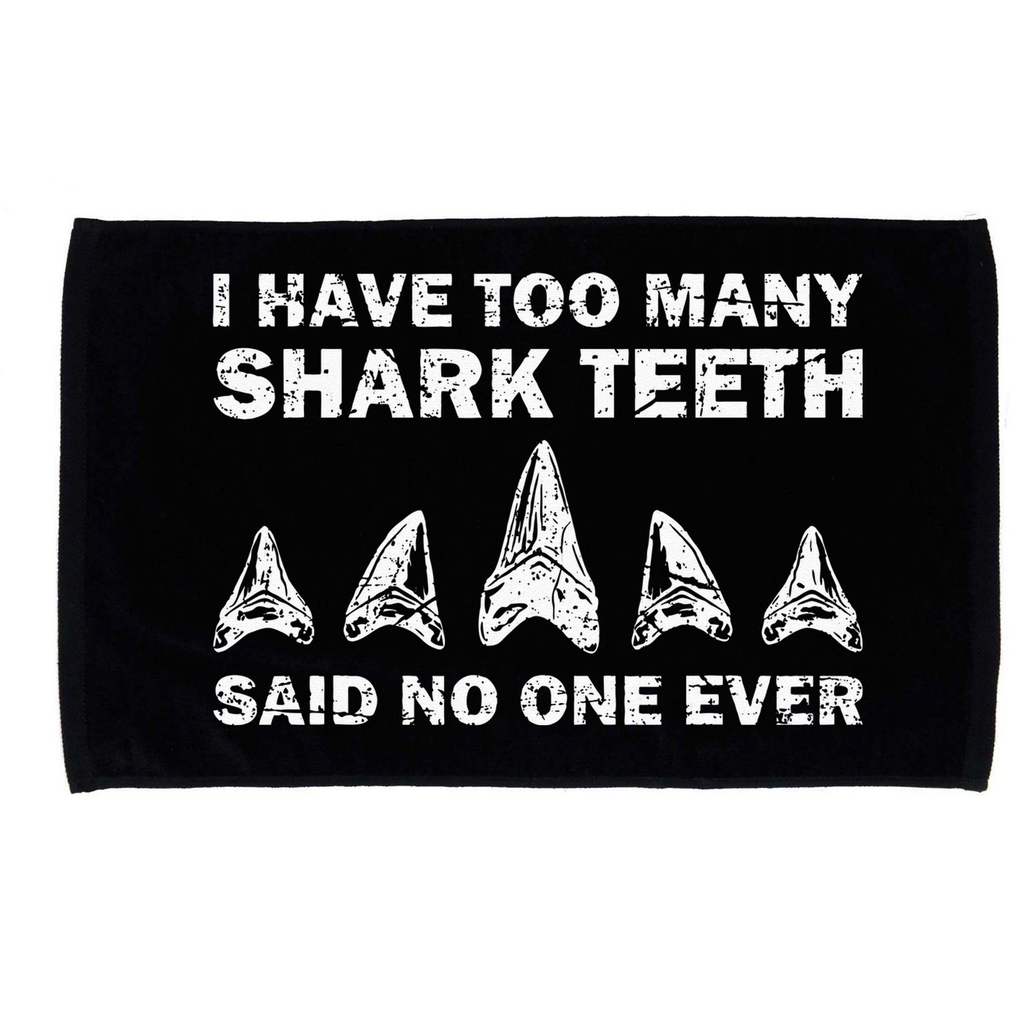 Cool Shark Teeth Collector Gift Funny Shark Teeth Hunting Microfiber Hand Towel