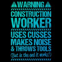 Construction Site Throws Tools Construction Worker Gift Cooling Performance Crew T-Shirt