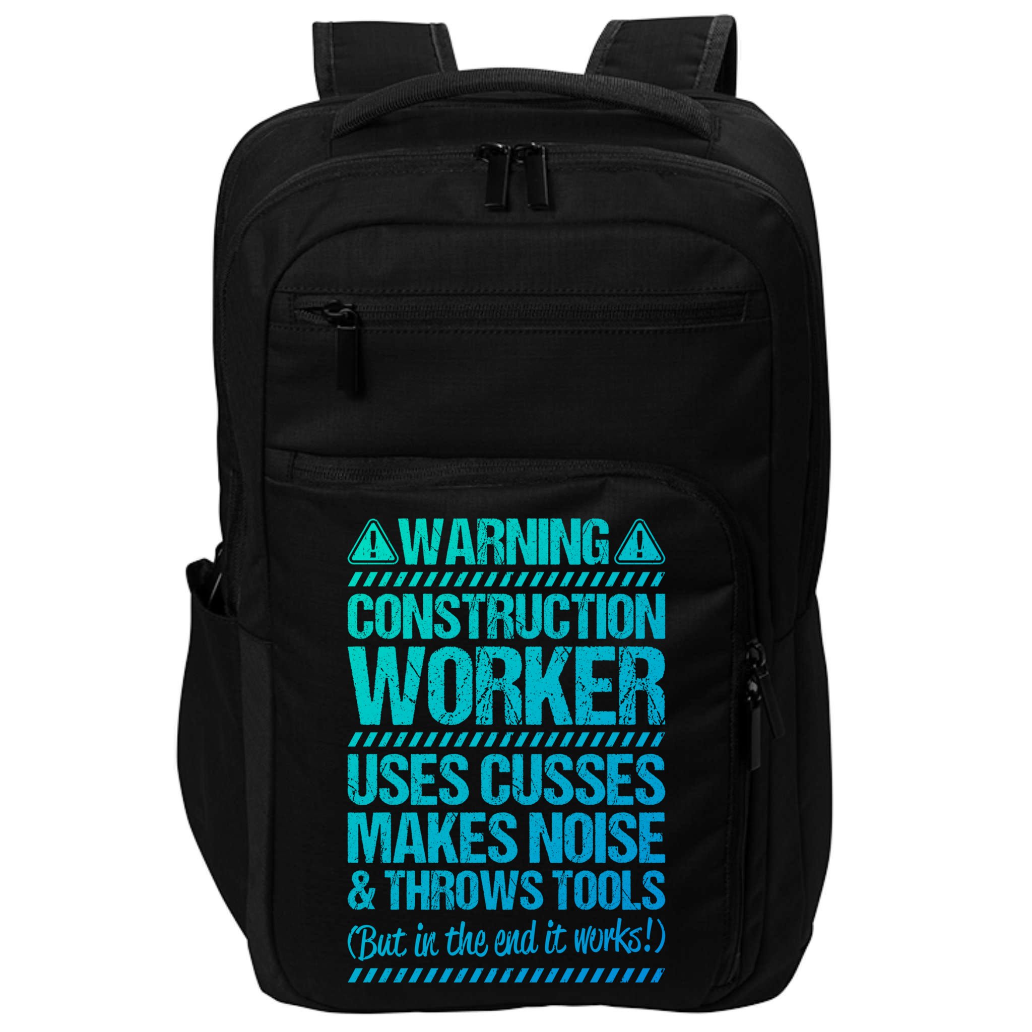 Construction Site Throws Tools Construction Worker Gift Impact Tech Backpack