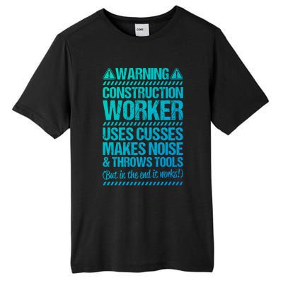 Construction Site Throws Tools Construction Worker Gift Tall Fusion ChromaSoft Performance T-Shirt