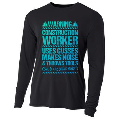 Construction Site Throws Tools Construction Worker Gift Cooling Performance Long Sleeve Crew