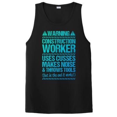 Construction Site Throws Tools Construction Worker Gift PosiCharge Competitor Tank