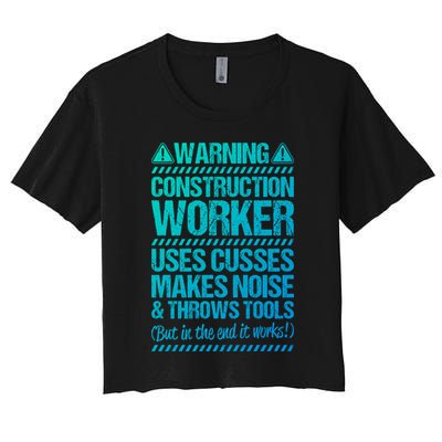 Construction Site Throws Tools Construction Worker Gift Crop Top