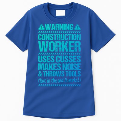 Construction Site Throws Tools Construction Worker Gift Tall T-Shirt