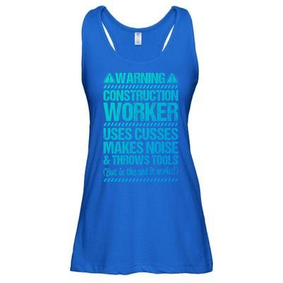 Construction Site Throws Tools Construction Worker Gift Ladies Essential Flowy Tank