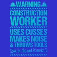 Construction Site Throws Tools Construction Worker Gift Pom Pom 12in Knit Beanie