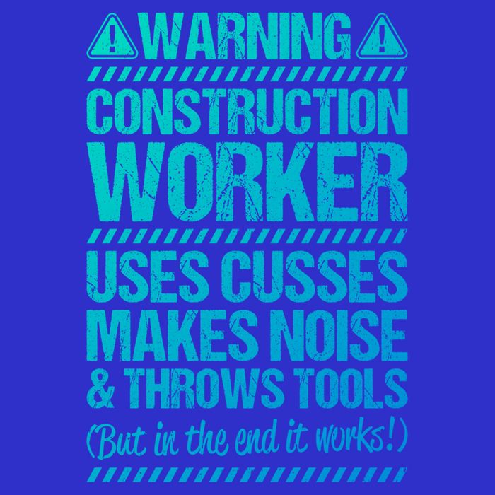 Construction Site Throws Tools Construction Worker Gift Pom Pom 12in Knit Beanie
