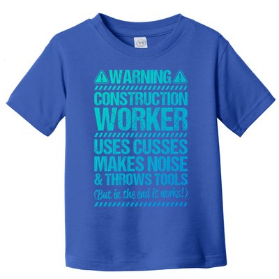 Construction Site Throws Tools Construction Worker Gift Toddler T-Shirt