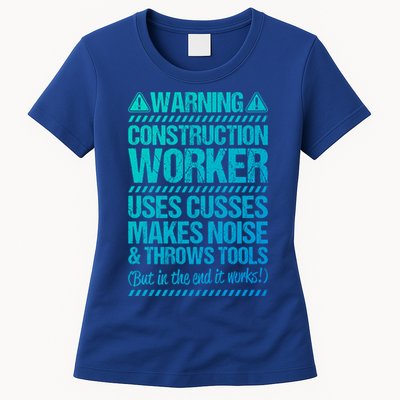 Construction Site Throws Tools Construction Worker Gift Womens T-Shirt