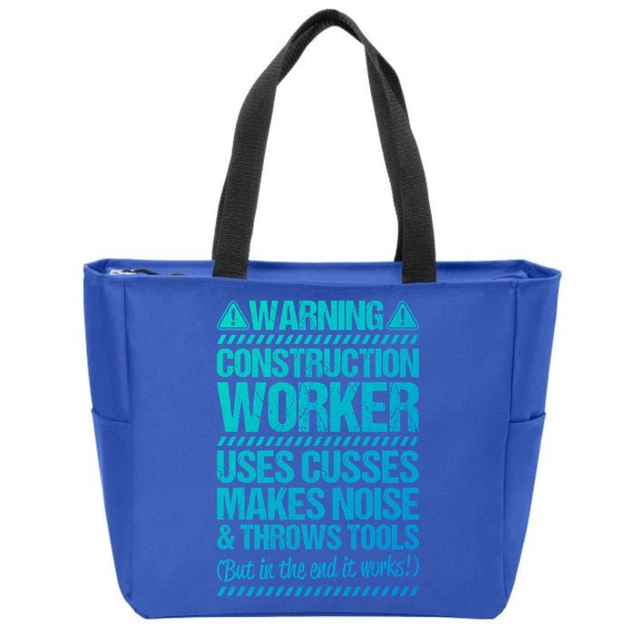 Construction Site Throws Tools Construction Worker Gift Zip Tote Bag