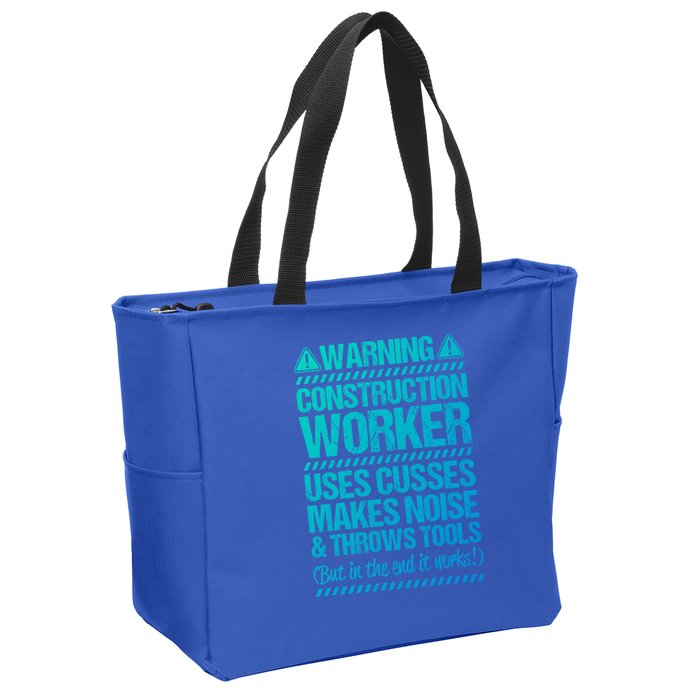 Construction Site Throws Tools Construction Worker Gift Zip Tote Bag