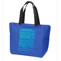 Construction Site Throws Tools Construction Worker Gift Zip Tote Bag