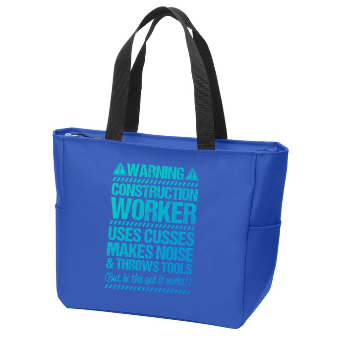 Construction Site Throws Tools Construction Worker Gift Zip Tote Bag