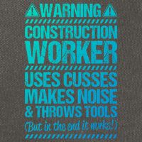 Construction Site Throws Tools Construction Worker Gift Cotton Canvas Backpack