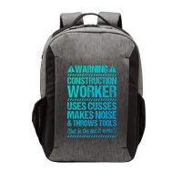 Construction Site Throws Tools Construction Worker Gift Vector Backpack