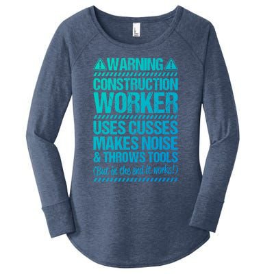 Construction Site Throws Tools Construction Worker Gift Women's Perfect Tri Tunic Long Sleeve Shirt