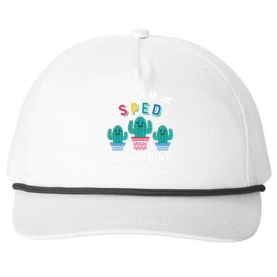 Cute Sped Teacher Gift Special Education Cactus Sped Teacher Snapback Five-Panel Rope Hat