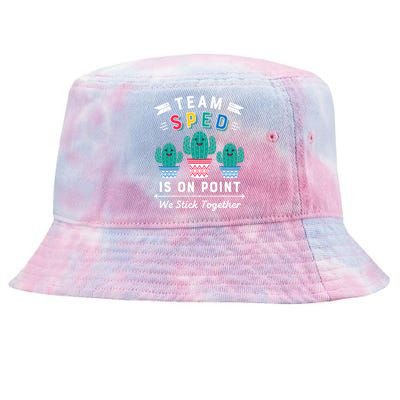 Cute Sped Teacher Gift Special Education Cactus Sped Teacher Tie-Dyed Bucket Hat