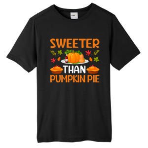 Cool Sweeter Than Pumpkin Pie Thanks Giving Quote Gift Tall Fusion ChromaSoft Performance T-Shirt