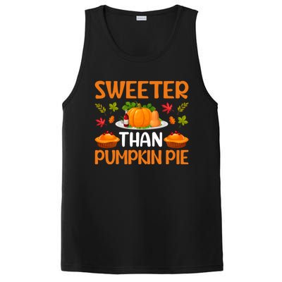 Cool Sweeter Than Pumpkin Pie Thanks Giving Quote Gift PosiCharge Competitor Tank