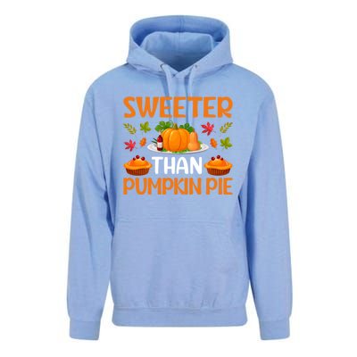 Cool Sweeter Than Pumpkin Pie Thanks Giving Quote Gift Unisex Surf Hoodie