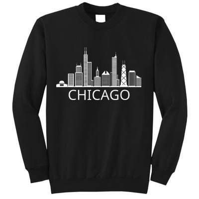 Chicago Skyline Throwback Design Classic Sweatshirt