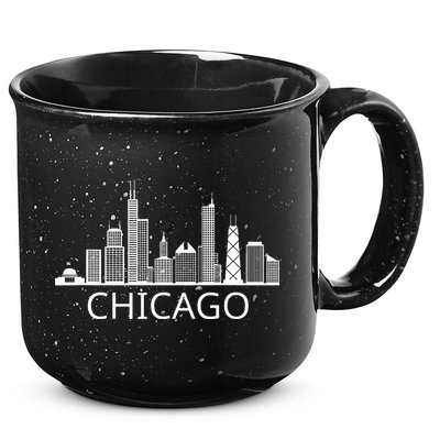 Chicago Skyline Throwback Design Classic 15oz Campfire Ceramic Mug