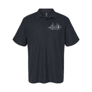 Chicago Skyline Throwback Design Classic Softstyle Adult Sport Polo