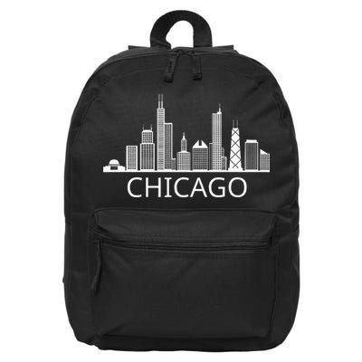 Chicago Skyline Throwback Design Classic 16 in Basic Backpack