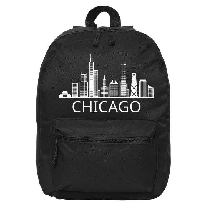 Chicago Skyline Throwback Design Classic 16 in Basic Backpack