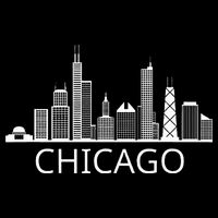 Chicago Skyline Throwback Design Classic 16 in Basic Backpack