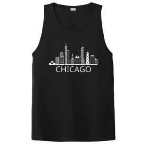 Chicago Skyline Throwback Design Classic PosiCharge Competitor Tank