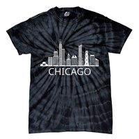 Chicago Skyline Throwback Design Classic Tie-Dye T-Shirt
