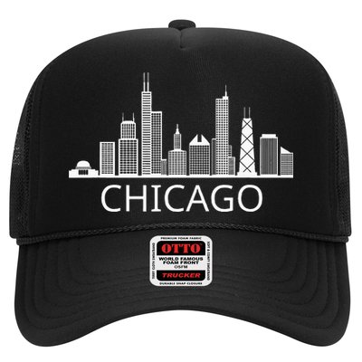 Chicago Skyline Throwback Design Classic Trucker Hat