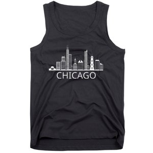 Chicago Skyline Throwback Design Classic Tank Top