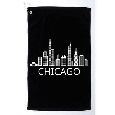 Chicago Skyline Throwback Design Classic Golf Towel