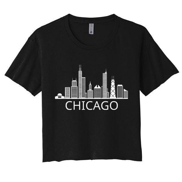 Chicago Skyline Throwback Design Classic Crop Top